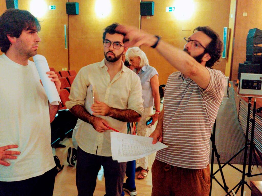Álvaro Oliva rodaje cortometraje la función de las cuatro