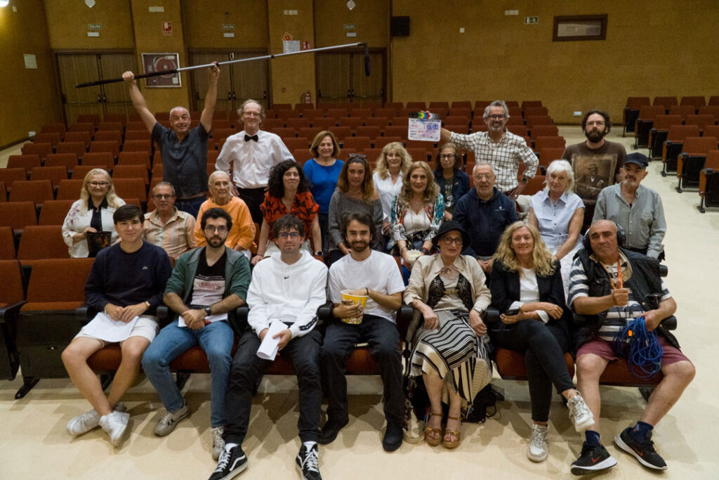 Foto del equipo del cortometraje La función de las cuatro. Salón de Náutica - UC Santander