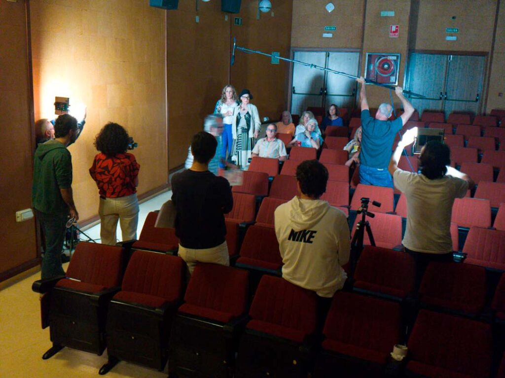 rodaje del cortometraje La función de las cuatro. Universidad de Cantabria