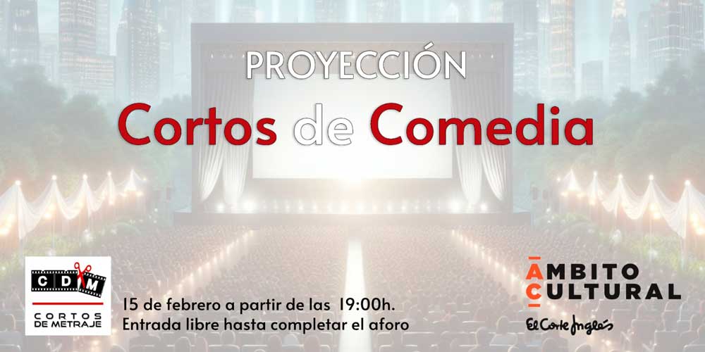 Proyección cortos de comedia en Málaga. 