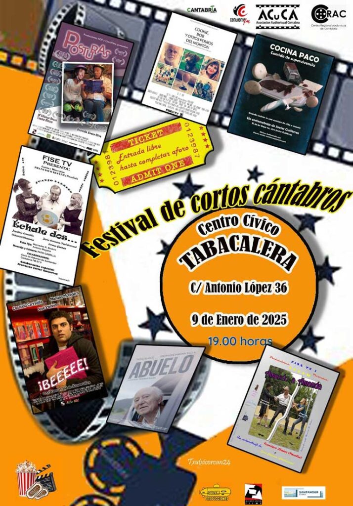 Festival cortos cántabros centro cívico Tabacalera Santander.